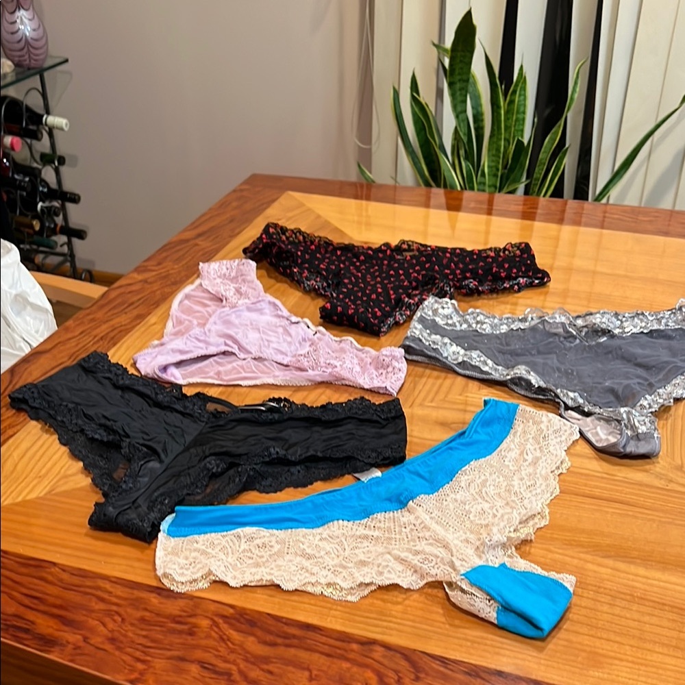 Women's Lace Panties Set - Black, Pink, Gray, Blue Victoria secret